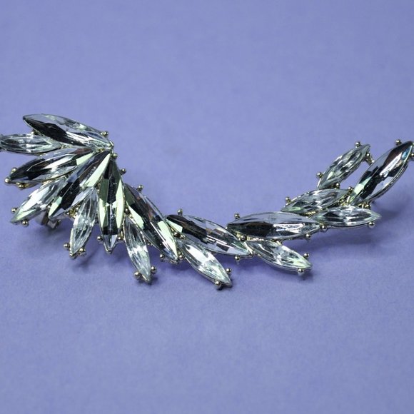 Sterling Forever Silver/Crystal Ear Climber (only 1 ear, not designed as a set) - Picture 2 of 6